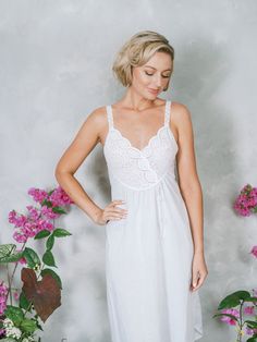 "Vintage 80s Light Blue White Eyelet Lace Polka Dot Nightgown Lingerie Slip Dress Boudoir XS Measurements- Estimated Size: XS Bust: 32\" Waist : free Hips: --- Length: 39\" Sleeve: --- Model is 5'9 and measures 32/25/34" Summer V-neck Nightgown With Delicate Lace, Spring Nightgown With Delicate Lace For Loungewear, Spring Delicate Lace Nightgown For Loungewear, Delicate Lace Nightgown For Spring Bedtime, Delicate Lace Slip Dress For Summer Loungewear, Sleeveless Coquette Bedtime Dress, Summer Delicate Lace Nightgown For Loungewear, Summer Nightgown With Delicate Lace For Loungewear, Summer Delicate Lace Nightgown For Bedtime