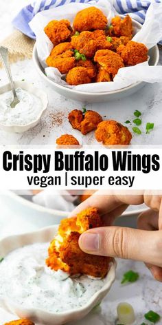 crispy buffalo wings are an easy appetizer to serve at any party