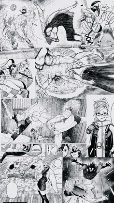 an image of comics being drawn in black and white