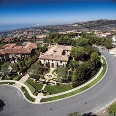 this is an aerial view of a home in the hills above santa ynezquita