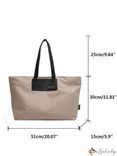 BirdinBag - Versatile Nylon Tote Bag: Stylish, Durable, and Perfect for Casual, Travel, and Shopping Portable Nylon Travel Bag For Daily Use, Practical Nylon Bags With Large Capacity, Large Capacity Nylon Bag For Daily Use, Large Capacity Rectangular Nylon Bag, Beige Nylon Shoulder Bag For Shopping, Versatile Nylon Portable Bags, Practical Nylon Rectangular Shoulder Bag, Practical Rectangular Nylon Shoulder Bag, Versatile Foldable Nylon Bags