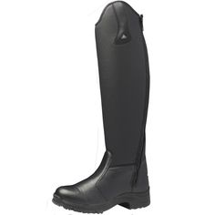 a pair of black boots with zippers