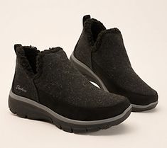 Sleek, comfy, and distinct, these ankle boots are an absolute must-have this chilly season. Pair them with jeans or lined leggings to jazz up your daily outfits with pure chicness. From Skechers. Comfortable Slip-on Winter Boots, Comfortable Winter Walking Boots, Casual Winter Walking Boots, Winter Slip-on Boots With Faux Fur Lining, Comfortable Walking Boots For Winter, Comfortable Ankle-high Winter Boots, Comfortable Boots For Cold Weather And Fall, Comfortable Boots For Cold Weather In Fall, Casual Comfortable Fall Boots