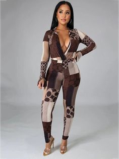 DescriptionMaterial: Polyester. Has stretch.Feature: 2 PCS. bodycon fit. long sleeve. V neck. fake wrap bodysuit. skinny long pants. geometric print.Occasion: Night Club. Party. Suitable for most casual and sexy occasions.Note:1. The size chart is for reference only. There may be a 1-2 cm deviation in different sizes.2.Color may be lighter or darker due to the different PC display.3.There may be a slight difference in detail and pattern.Size Chart: Fitted Pencil Dress, Floral Pencil Dress, Wrap Bodysuit, Printed Pants Style, Bodysuit Tops, Jumpsuit Elegant, Midi Sheath Dress, Midi Short Sleeve Dress, Club Party