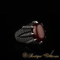 Silver Men Rings and Tasbeeh Shop - Boutique Ottoman Men Jewelry Silver For Men, Silver Handmade Jewelry, Exclusive Jewelry, Red Agate, Silver Jewelry Handmade, Agate Ring, Sea Glass Jewelry, Silver Man, Ring Silver