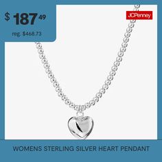 Bead Type: Sterling SilverIncluded: 1 Pendant(s), 1 Necklace Chain(s)Features: Adjustable Chain, Adjustable, Quick ShipJewelry Closure: Lobster ClaspLink Construction: HollowShape: HeartMetal Color: WhiteChain Length: 18 InchChain Width: 3 MillimetersPendant Length: 15.9mmPendant Width: 13.9mmChain Construction: BeadCare: Wipe CleanMetal: Sterling SilverNecklace Type: Pendant NecklacesCountry of Origin: Imported Round Pendant Heart Necklace With Clavicle Chain, Valentine's Day Heart Necklace For Jewelry Making, Mother's Day Adjustable Heart Bead Necklaces, Mother's Day Adjustable Heart Beads Necklace, Valentine's Day Round Pendant Charm Necklace, Heart Beads Necklace As A Gift For Her, Heart Beads Necklace Gift For Her, Heart Necklaces For Mother's Day, Adjustable Charm Necklaces For Jewelry Making