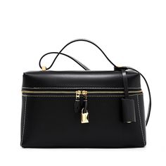 Free U.S. shipping. Style:  , color:Black, suite for season：Spring, Summer, Autumn, Winter ，, Material Genuine Leather, Black Genuine Leather Box Bag Double Zip Crossbody Handbags Work Handbags For Women, Elegant Bags, Leather Box, Fashion Elegant, Shoe Size Conversion, Stylish Fashion, Bag For Women, Stylish Accessories, Luggage Bags