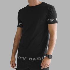 Black Pattern Tee | Blvck Paris Best Black Outfits, Blvck Paris, Streetwear Accessories, Stripe Tee, Black Side, Striped Tee, Shirt Sale, Black Pattern, Luxury Streetwear