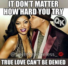 a man and woman kissing each other with the caption that reads, it don't matter how hard you try true love can't be defined