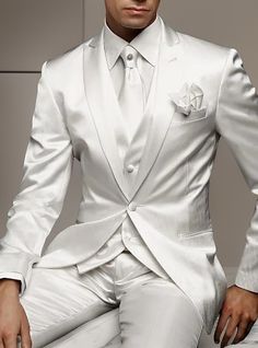 Satin Suits, White Wedding Suit, Formal Pant, Groom Tuxedo, Wedding Suits Groom, Groom Suit, Tuxedos, White Wedding Dresses, Prom Party