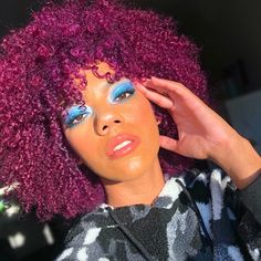 #Curly #hair #pink #AfroLatina #3c #Natural #Colored #dyed #curls #girls #hairstyles #ideas #women #colorideas #short #medium #dark #defined #bouncy #afro #colorful #hairstyles #women #mixed #latina #magic #beauty #blue #eyeshadow #colourpop #purple Curly Hair Mixed Girl, Short Hairstyles Curly Hair, Girl Short Hairstyles, Short Hairstyles Curly, Mixed Girl, Colorful Hairstyles, Colourpop Eyeshadow, Black Bob