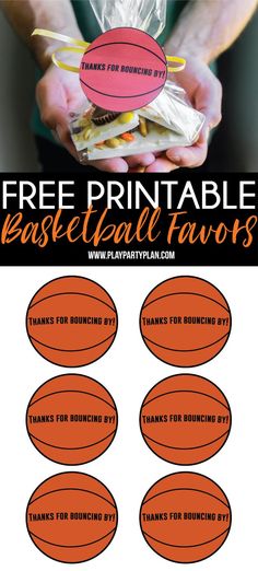 free printable basketball favors for kids