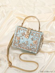 BagForLove - Elegant Rhinestone-Embellished Floral Box Bag: Ideal Bridal Purse for Weddings, Proms, and Parties. Product Description Color Blue Pattern Type Figure Bag Size Mini Type Square Bag Material PMMA Size Chart INCH CM Bag Height Bag Length Bag Width Handle Height Strap Length 5.9 inch 7.5 inch 2.8 inch 3.9 inch 45.3 inch Bag Height Bag Length Bag Width Handle Height Strap Length 15 cm 19 cm 7 cm 10 cm 115 cm Details Pictures Similar Products h2 { text-align: center; } /* æ¢è¡ */ li{ w Glamorous Embellished Rectangular Evening Bag, Rectangular Embellished Bags For Gifts, Glamorous Bedazzled Evening Bag For Wedding, Luxury Stone Embellished Wedding Bags, Bedazzled Gold Bags For Wedding, Embellished Rectangular Evening Bag For Reception, Rectangular Embellished Evening Bag For Reception, Gold Bedazzled Bags For Wedding, Glamorous Embellished Bags For Wedding