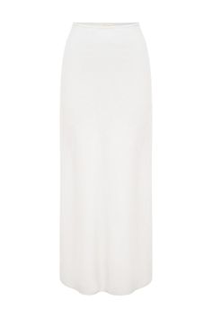 AURORA SKIRT - IVORY – THE POSSE US White Lined Maxi Dress, White Formal Midi Bottoms, White Maxi Dress With Relaxed Fit, White Relaxed Maxi Skirt, Elegant White Wide Leg Maxi Skirt, White Maxi Skirt For Evening, White Relaxed Full-length Maxi Skirt, Elegant Maxi Dress With Relaxed Skirt, White Midi-length Bottoms For Evening