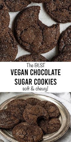 the best vegan chocolate sugar cookies soft and chewy