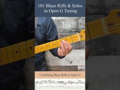 the cover of 101 blues riffs & solos in open g tuning