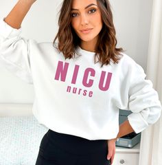 NICU Nurse Sweatshirt Neonatal Intensive Care Nurse Sweater - Etsy Minimalist Sweater, Sweatshirt Preppy, College Crewneck, Aesthetic College, Preppy Sweatshirts, California Sweatshirt