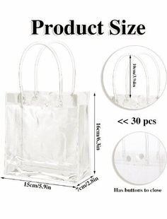 BESARME 20 Pcs Clear Gift Bags with Handle Reusable Plastic Bags Party Flavors. Reusable Plastic Bags, Clear Gift Bags, Plastic Gift Bags, Clear Tote Bags, Custom Packaging Boxes, Christmas Party Favors, Favors Wedding, Clear Bag, Christmas Gift Bags