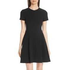 About This Product An Easy Shift Dress With A Crew Neckline And Invisible Back Zip Closure. With Princess Seams To Refine The Silhouette, This Dress Is Made Of Lightweight Crepe With A Fluid Drape. Brand New With Tags. Admiral Crepe Material Color: Black Brand: Theory Fitted Black Short Sleeve Casual Dress, Casual Fitted A-line Short Sleeve Dress, Flattering Black Short Sleeve Dress, Black Flattering Silhouette Dress For Daywear, Flattering Silhouette Black Daywear Dresses, Black Dresses With Flattering Silhouette For Daywear, Flattering Black Dresses For Daywear, Fitted Mini Length Short Sleeve Dress For Daywear, Fitted Short Sleeve Mini Dress For Daywear