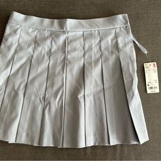 Light Blue, New With Tag Uniqlo Lined Skirt For Spring, Uniqlo Casual Spring Skirt, Uniqlo Casual Skirt For Spring, Casual Uniqlo Skirt For Spring, Uniqlo Women, Uniqlo, Pleated Skirt, Color Blue, Womens Skirt