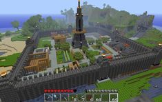 Epic Minecraft Builds, Fortress Minecraft, Minecraft Fortress, Minecraft Building Ideas, Tree Mountain, Minecraft Houses Blueprints, House Tree