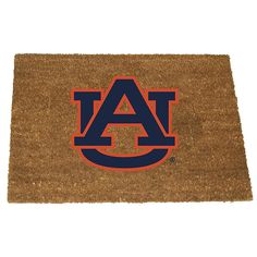 a door mat with the auburn logo on it