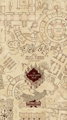 the map for harry potter's house from harry potters book, which is drawn in