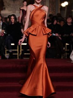 Brand Design Inspired Long Mermaid Unique Prom Dresses, PD0936 Unique Prom Dresses, Beauty Dress, Zac Posen, Dress 100, Brand Design, Dream Dress, Custom Color, Dress Making, Peplum Dress