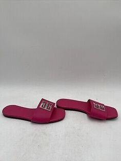 ad eBay - Givenchy Women's Logo Slide Sandals Pink Size 37 - Buy Now, click the link (eBay) Designer Summer Sandals With Cushioned Footbed, Designer Cushioned Sandals For Summer, Designer Summer Slides With Buckle Closure, Designer Synthetic Slides For Summer, Designer Round Toe Sandals For Summer, Designer Open Toe Flip Flops For Spring, Designer Synthetic Sandals For Beach, Summer Flat Sandals With Branded Insole, Designer Flip Flops For Summer Vacation