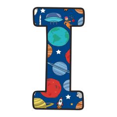 the letter i is made up of space and planets