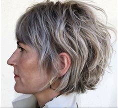 Hairstyles For Grey Hair, Guys Hairstyles, Silver Fox Hair, Short Shaggy Bob, Short White Hair, Grey Highlights, Gorgeous Gray Hair, French Bob, Shaggy Bob