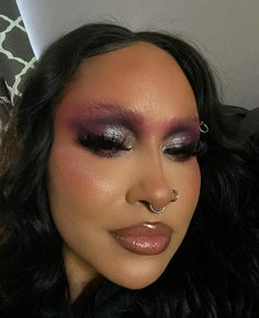 Heart Makeup Aesthetic, Grunge Makeup Black Women, Cool Makeup Looks Creative, Eccentric Makeup, Maximalist Makeup, Glamor Makeup, Nyfw Makeup, Unique Makeup Looks, Mekap Mata