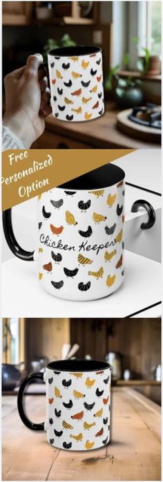 Chicken Themed Kitchen Accessories for Chicken Owners Personalized Mug for Backyard Chicken Keeper Mug Gift for Someone Who Raises Chickens - Etsy Chicken Themed Kitchen, Chicken Owner, Chicken Keeping, Themed Kitchen, Keeping Chickens, Personalized Mug, Kitchen Themes, Chickens Backyard