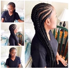 Cornrows for black women 6 Feed In Braids Hairstyles, 6 Feed In Braids, Cornrows And Braids, Goddess Braid Bun, African American Braided Hairstyles, Feed In Braids, Braids For Black, African American Braids