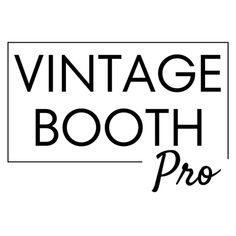 the vintage booth pro logo on a white background