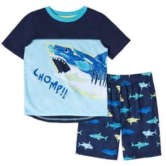 Cuddl Duds Boys Shark Shirt And Shorts Pajamas Navy Blue Short Sleeves On Teal Shirt Featuring Dark Blue And Yellow “Chomp!!” Slogan With Navy, Blue, Yellow, Teal, And White Shark Print, Matching Navy Blue Shorts With All Over Shark Print In Dark Blue, Teal, And Yellow New With Tags Cuddl Duds Sizes Available: Xs (4/5), S (6/7), M (8) Colors: Navy, White, Blue, Teal, Yellow 100% Polyester New To Poshmark? Use Code Rvalm When You Sign Up And Get $10 Off Your First Order! Casual Blue Sleep Sets, Blue Summer Sleepover Top, Playful Blue Tops For Sleepover, Playful Blue Top For Sleepover, Blue Cotton Short Set For Playwear, Playful Blue Top For Sleepovers, Blue Summer Pajama Party Sets, Blue Cotton Short Set For Loungewear, Blue Sleepwear For Summer Sleepover