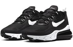 Nike Womens WMNS Air Max 270 React 'Black White' Black/White/Black AT6174-004 Jordan 11 Women, Vapour Max Nike, Air Jordans Women, Nike Air Max 270 React, Low Air Jordan 1, 270 React, Air Max 270 React, Womens Air Jordans, Jordans Women