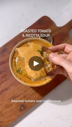 Ricotta Soup, Tomato And Ricotta, Soups To Make, Savory Baking, Summer Soup, Eat This Not That, Healthy Summer Recipes, Roasted Tomato, Savoury Baking