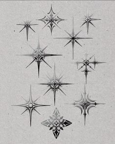 an image of star tattoos on paper