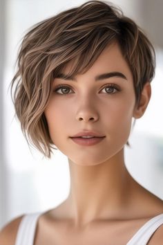 24 Short Textured Haircuts for a Modern Makeover - Fab Mood | Wedding Color, Haircuts & Hairstyles | Nails | Colours Current Short Hair Styles, Above Shoulder Hair, Textured Haircuts, Haircut Ideas Brown Hair, Short Textured Haircuts, Cortes Bob, Fab Mood, Mood Wedding, Pretty Short Hair