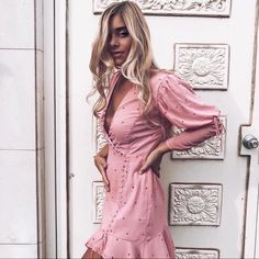 For Love And Lemons Rosie Button Mini Dress Size Xs 100% Authentic Summer Nails Baddie, April Nails Ideas, Bell Sleeve Pattern, Trendy Summer Nails, Nails Baddie, Short Skater Dress, April Nails, Baddie Nails, Short Bodycon Dress