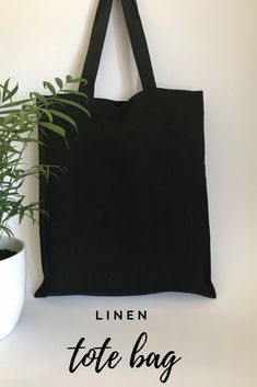 Black linen canvas tote bag for shopping. Perfect for men and women. Foldable and machine washable. Eco-friendly Black Cotton Bags, Black Cotton Canvas Gift Bag, Handmade Black Canvas Bags, Black Handmade Canvas Bag For Everyday Use, Black Cotton Canvas Bag For Everyday, Handmade Black Canvas Bag For Everyday, Everyday Black Handmade Canvas Bag, Handmade Black Canvas Bag As Gift, Handmade Black Canvas Bag For Gift