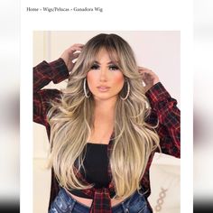 In Excellent Condition New Synthetic Wig.. Olive Skin Blonde Hair, Wigs Color, Olive Skin, Synthetic Wig, Synthetic Wigs, Wig Hairstyles, Blonde Hair, Womens Hairstyles, Wigs