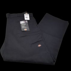 Dickies Loose Fit Double Knee Work Pants Black Mens 85283bk 42x 30 A20 Fitted Black Work Pants With Pockets, Black Fitted Work Pants With Pockets, Classic Black Cargo Pants For Work, Classic Black Tapered Leg Cargo Pants, Classic Black Work Pants With Hip Pockets, Classic Black Cargo Pants With Belt Loops, Classic Black Pants With Side Pockets, Black Full Length Work Pants, Black Work Pants With Side Pockets