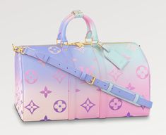 Louis Vuitton Keepall Bandouliere 45 Sunrise Pastel Pink Monogram Travel Bag ********** Louis Vuitton ********** Brand: Louis Vuitton Size: 45 (17.7 x 10.6 x 7.9 inches) (length x Height x Width) Name: Sunrise Pastel Color: Pink Multi Style: Travel Bag Style#: M59943 The Sunrise Pastel theme gives Louis Vuitton’s classic Keepall bag a bright fresh look for Spring 2022 The House’s iconic Monogram canvas comes in a burst of soft, feminine colors for an eye-catching, upbeat effect Designed to offer maximum capacity in a cabin-size bag, the Keepall lives up to its name 17.7 x 10.6 x 7.9 inches (length x Height x Width) Sunrise Pastel Monogram coated canvas Cowhide leather trim Textile liningGold-color hardware Zipped closure Large main compartment Inside zipped pocket Removable name tag Cabin Pink Bags Outfit, Louis Vuitton Duffle Bag, Pastel Theme, Luxury Bags Collection, Pink Monogram, Soft Feminine, Louis Vuitton Keepall, Handbag Heaven, Fancy Bags