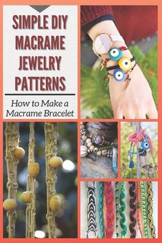 the book cover for simple diy macrame jewelry patterns how to make a macrame bracelet