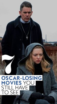 a man and woman standing next to each other with the words oscar losing movies you still have to see