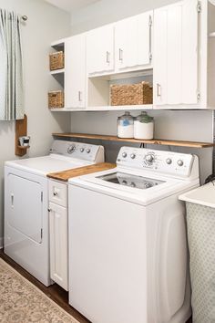 the-weathered-fox-laundry-room-makeover-17 l laundry room ideas Laundry Room Redo, Laundry Makeover, Stylish Laundry Room, Laundry Room Closet, Laundry Room Layouts