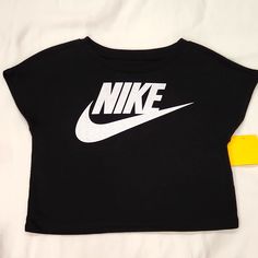 Nwt Bin K.A Nike Black T-shirt For Spring, Nike Black Summer T-shirt, Basic Black Nike Top, Silver Cotton Top For Streetwear, Silver Cotton Tops For Streetwear, Silver Casual Top For Streetwear, Casual Silver Top For Streetwear, Nike Dance, Tops Nike