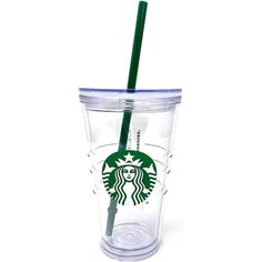 a starbucks cup with a straw in it